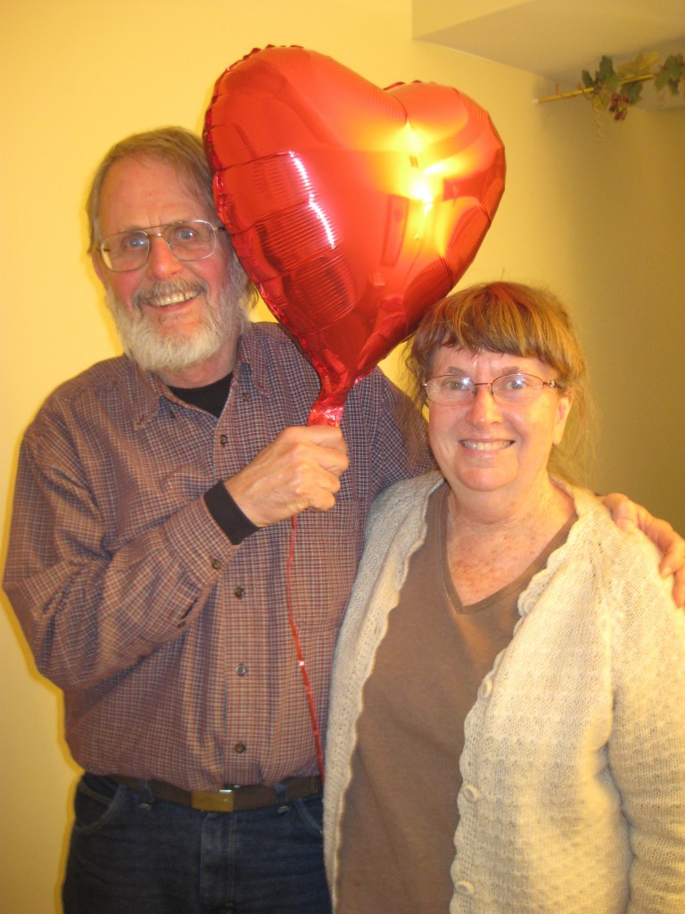 Dick and Sheri share a loving moment at the end of their visit.