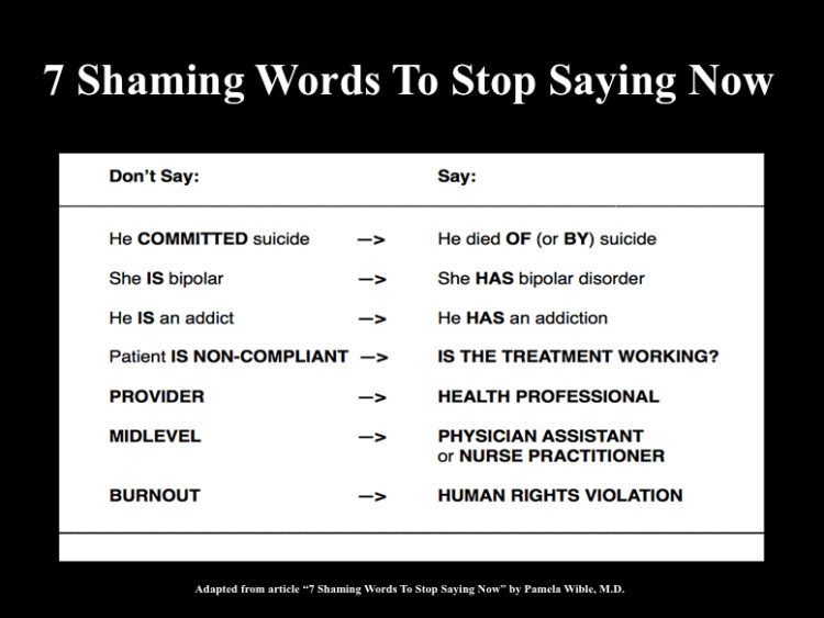 Shaming Words To Stop Saying Now