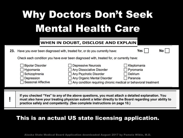 Medical License Application Stigma