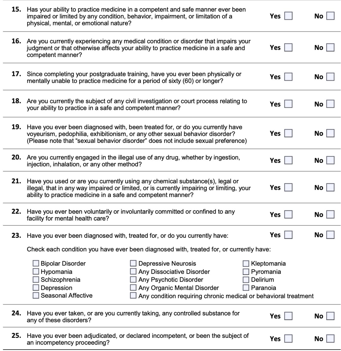 Alaska Medical Board Licensing Application 2019