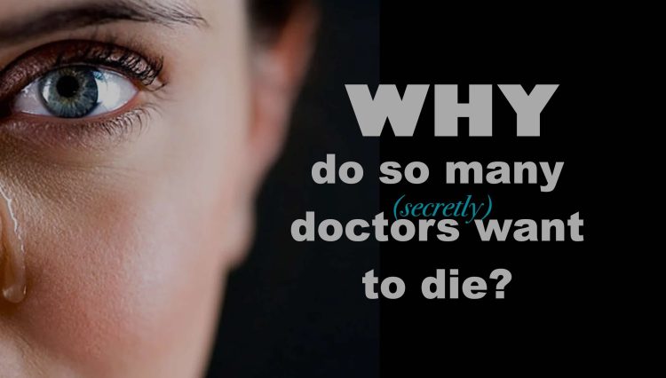 woman doctor crying. Why do so many doctors secretly want to die?