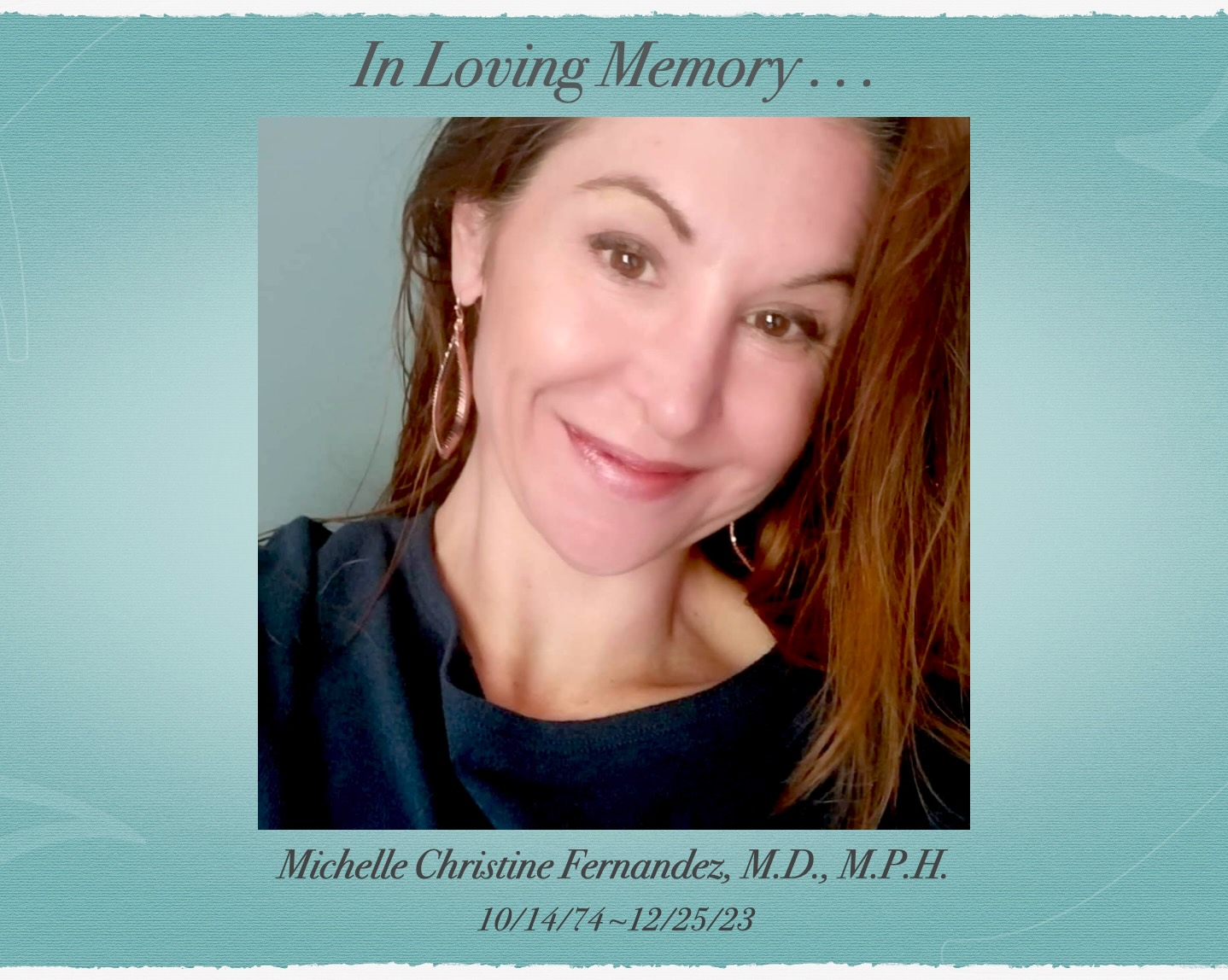 Michelle Fernandez MD MPH Obituary