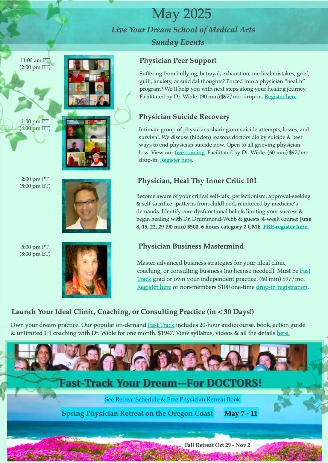 Live Your Dream School of Medical Arts May 2025 Events