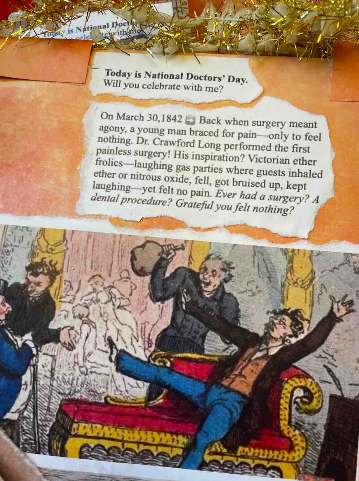 National Doctors' Day anesthesia
